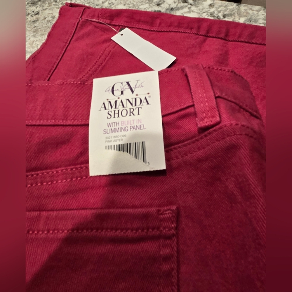 Gloria Vanberbilt Amanda Shorts Aster Pink Nwt - Picture 6 of 9